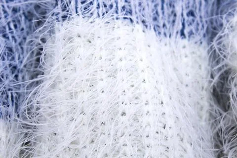 Knitted fluffy fabric background texture Stock Photos