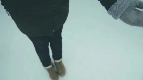Knitted gloves brings. Stock Footage 100661081