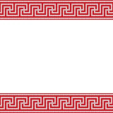 Knitted greek background Stock Illustration