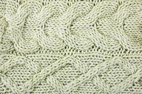 Knitted green background Stock Photos