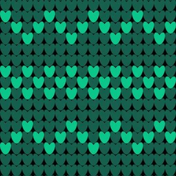 Knitted green pattern. Realistic knit texture vector seamless pattern. Endles Stock Illustration