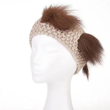 Knitted headband Stock Photos