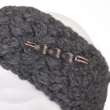 Knitted headband 스톡 사진