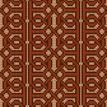 Knitted interwoven seamless pattern Stock Illustration