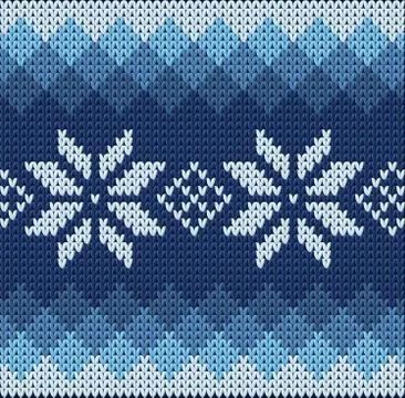 Knitted jacquard pattern Stock Illustration