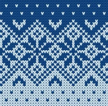 Knitted jacquard pattern Stock Illustration