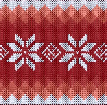 Knitted jacquard pattern Stock Illustration