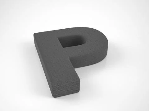Knitted letter P Stock Illustration