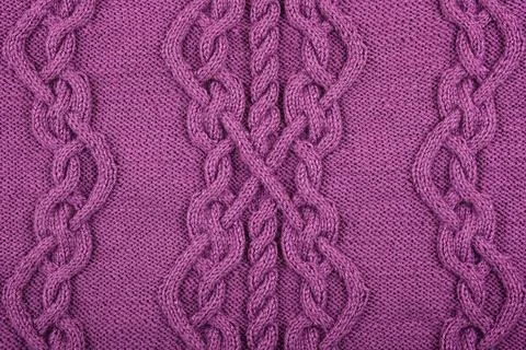 Knitted lilac background Stock Photos
