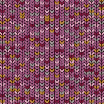 Knitted melange seamless pattern, knitting craft Stock Illustration
