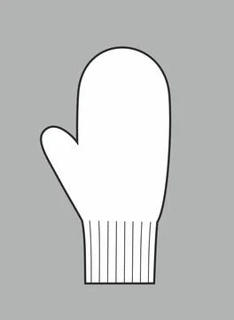 Knitted mitten on a background. Stock Illustration