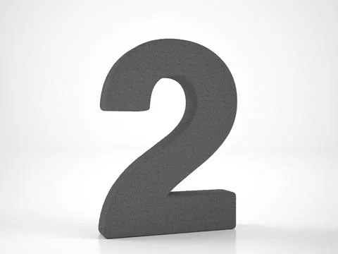 Knitted number two Illustrazione stock