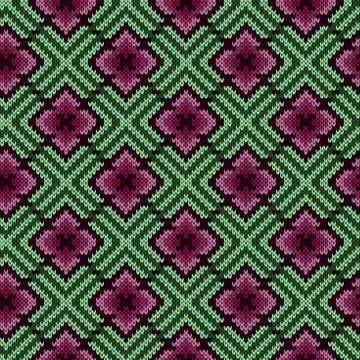 Knitted ornamental seamless pattern Stockillustratie