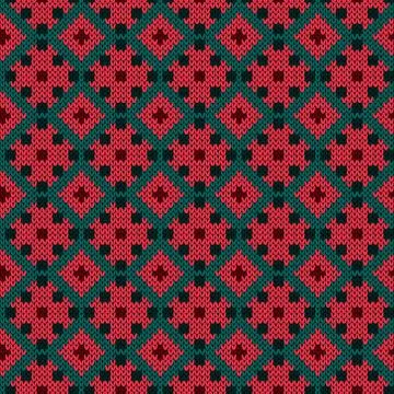 Knitted ornamental seamless pattern Stockillustratie