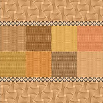 Knitted patchwork  of autumn tones Stock-Illustration