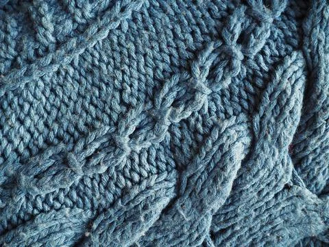 Knitted pattern with acrylic threads made by spokes or crochet. Facial and Stock Illustration