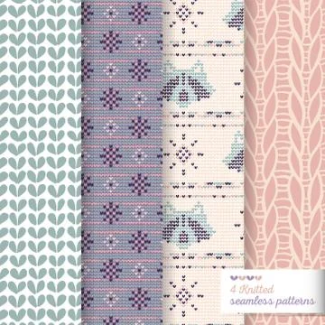 Knitted pattern Stock Illustration