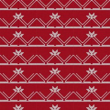 Knitted pattern. vector illustration. for design, fashion Stock Illustration