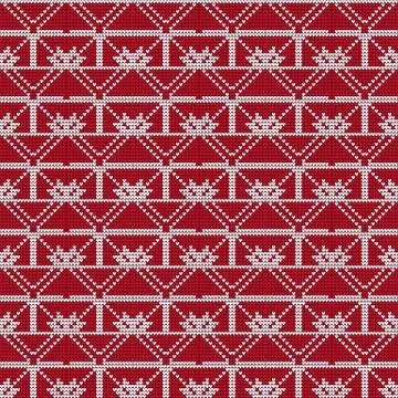 Knitted pattern. vector illustration. for design, fashion Stock Illustration