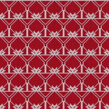 Knitted pattern. vector illustration. for design, fashion Stock Illustration