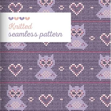 Knitted patterns Stock Illustration