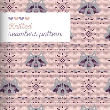 Knitted patterns Stock Illustration