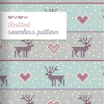 Knitted patterns Stock Illustration