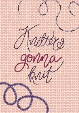 Knitted phrases Stock Illustration