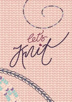 Knitted phrases Stock Illustration