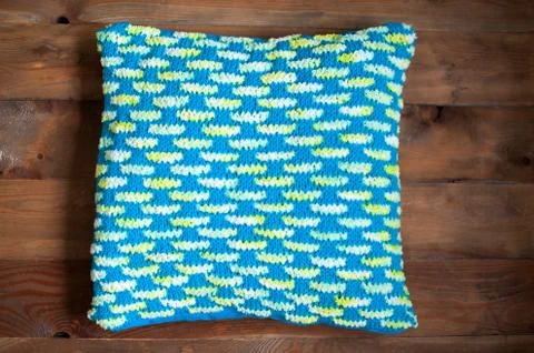 Knitted pillow Stock Photos