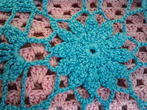 Knitted polyhedral star Stock Photos