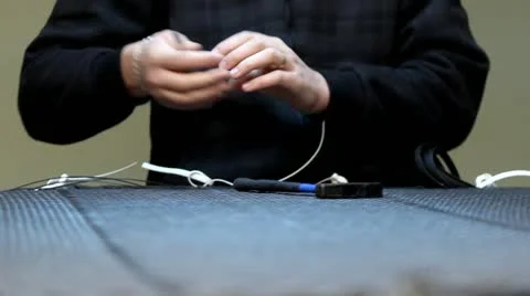 Knitted rattan Stock Footage 20904247