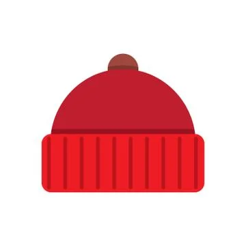 Knitted red cap Stock Illustration