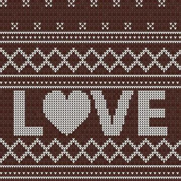 Knitted red seamless pattern background. 스톡 일러스트