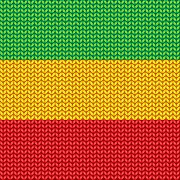 Knitted reggae pattern Stock Illustration