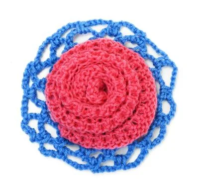 Knitted roses Stock Photos