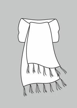 Knitted scarf on a background. Stock Illustration