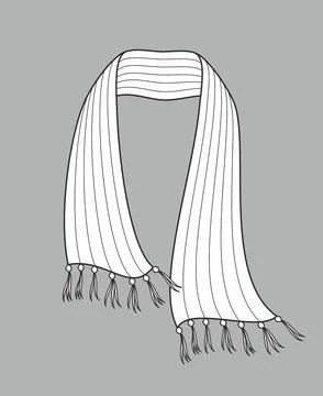Knitted scarf on a background. Stock Illustration