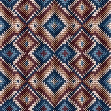 Knitted seamless abstract pattern Stock Illustration