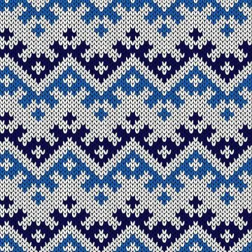 Knitted seamless abstract pattern Illustrazione stock