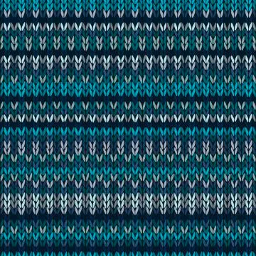 Knitted seamless color striped pattern Stock Illustration