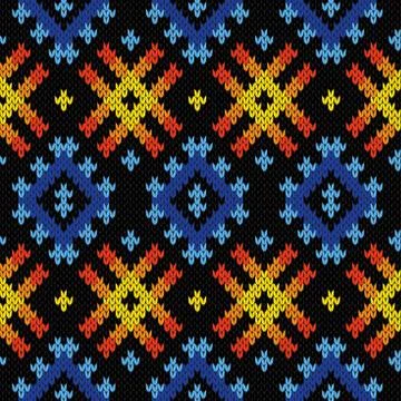 Knitted seamless contrast pattern Stock Illustration