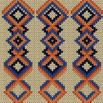 Knitted seamless decorative pattern Stock Illustration