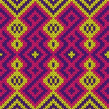 Knitted seamless decorative pattern Stock Illustration