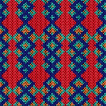 Knitted seamless decorative pattern Stock Illustration