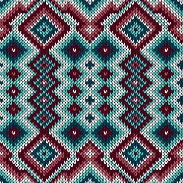 Knitted seamless decorative pattern Stock Illustration