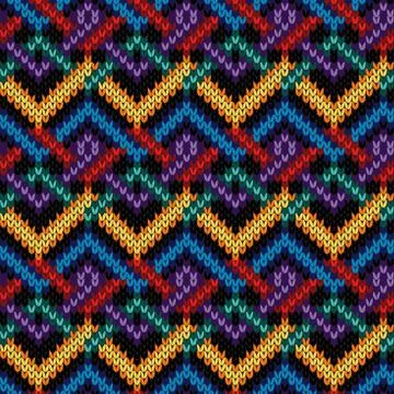 Knitted seamless decorative pattern Stock Illustration