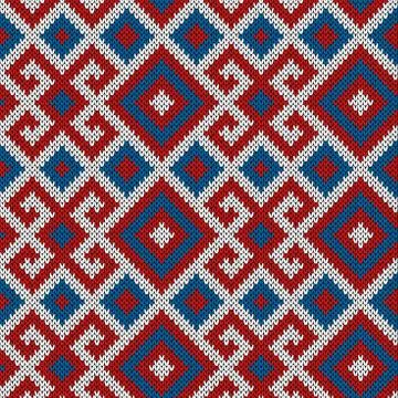 Knitted seamless decorative pattern Stock Illustration