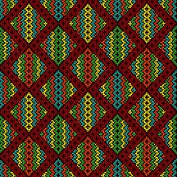 Knitted seamless decorative pattern Stock Illustration