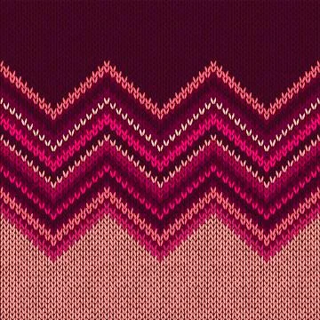 Knitted seamless fabric pattern, beautiful  red pink knit texture Stock Illustration